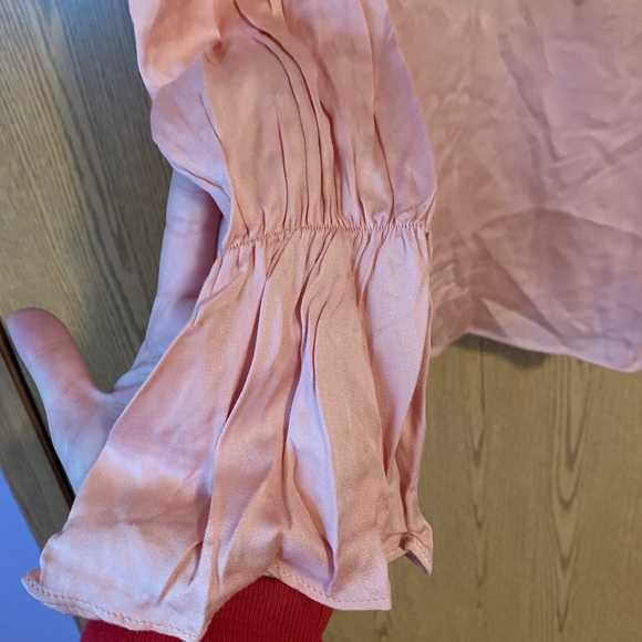 NWT mustard seed satin bell sleeve shirt - Picture 4 of 4